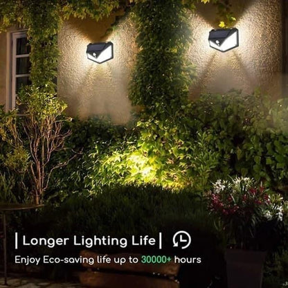 Solar Lights-Bright Solar Wireless Security Motion Sensor 100 Led Night Light for Home and Garden ,Outdoors